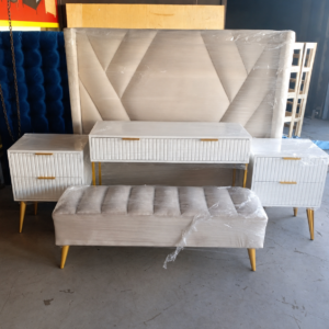 Headboard, Pedestals, Dresser   ONLINE SPECIAL Excluding ottoman