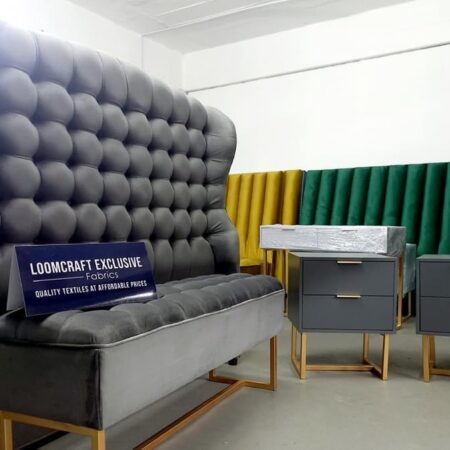 4-Piece Loomcraft Luxury Headboard, Ottoman & Pedestals