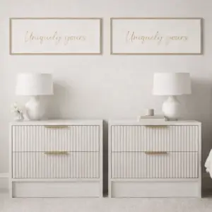 Melamine 2 drawer Pedastals  x 2