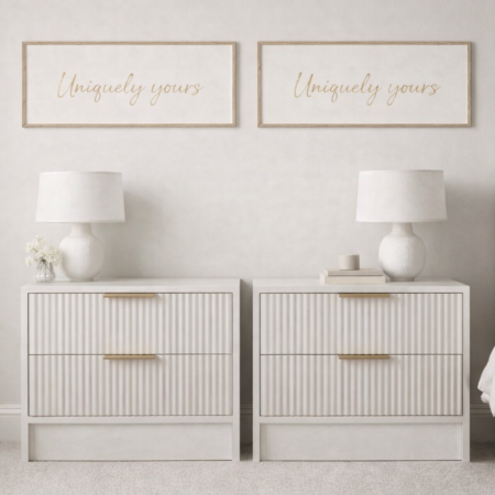 Melamine 2 drawer Pedastals x 2